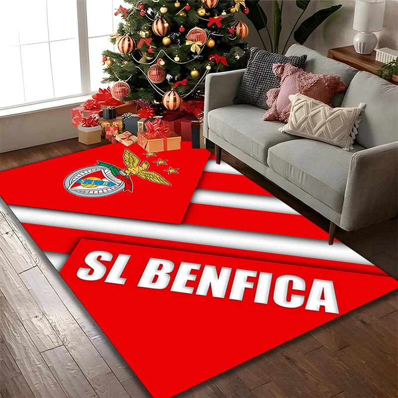SL Benfica Teppich mit Aufdruck, Multifunktionaler Bürostuhl Sofa Teppich, Leicht zu reinigender Teppich für Zuhause und Wohnbereiche