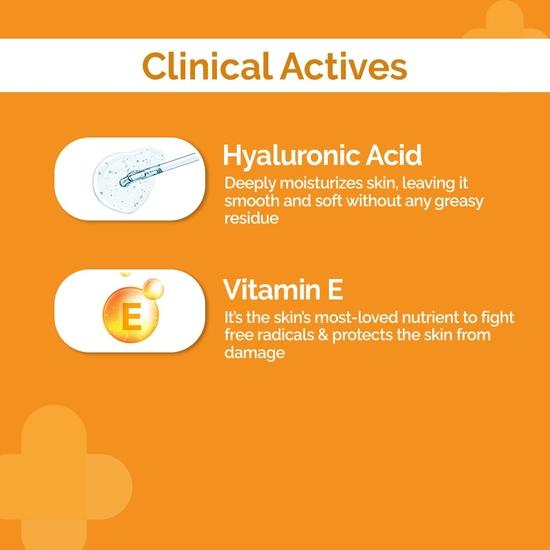 Derma Co Hyaluronic Invisible Sunscreen SPF 50 Gel do każdej skóry z kwasem hialuronowym i witaminą E, bez białego osadu Sun P, 1 sztuka