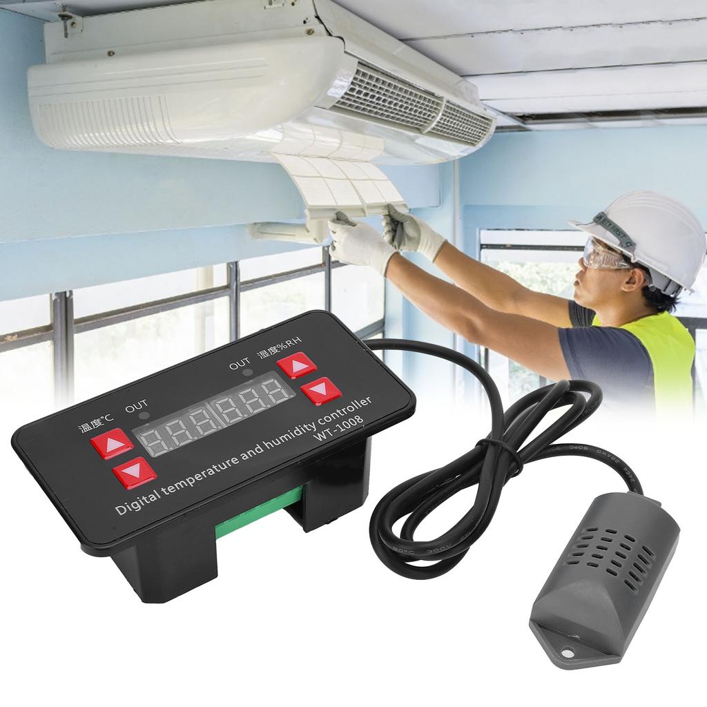 Temperature and Humidity Controller Digital Display Greenhouse Switch WT-1008 110-220VAC