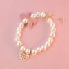 Pet Bow Pearl Collar Cat Jewelry Heart Pendant Necklace Dog Sweet Decorations Puppy Rhinestone Collar Chihuahua Accesorios