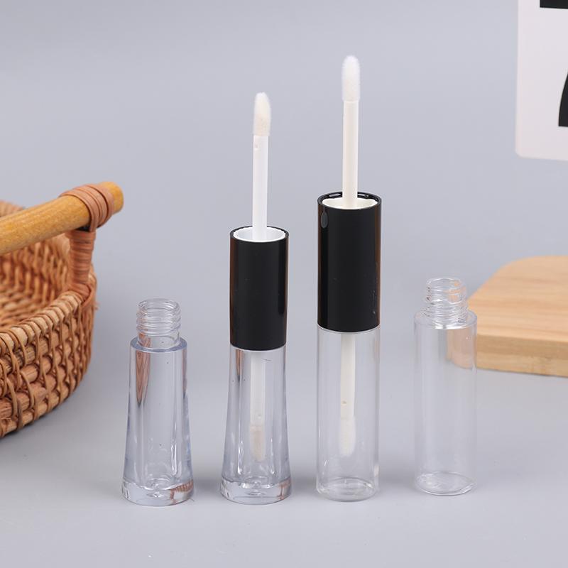 Dobbeltsidig Tom Klar Leppegloss Tube Påfyllbar Mini Leppepomade Flasker Leppestift Beholdere For Reiser Kvinner Jenter Diy Sminke