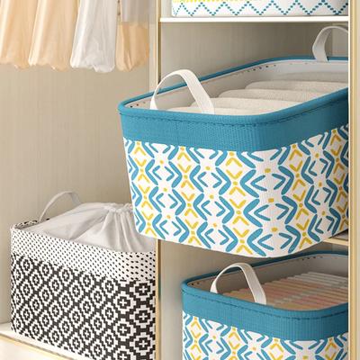 Storage Basket with Handle Clothes Storage Box Large-capacity Dust-proof Wardrobe Organizer Home Portable