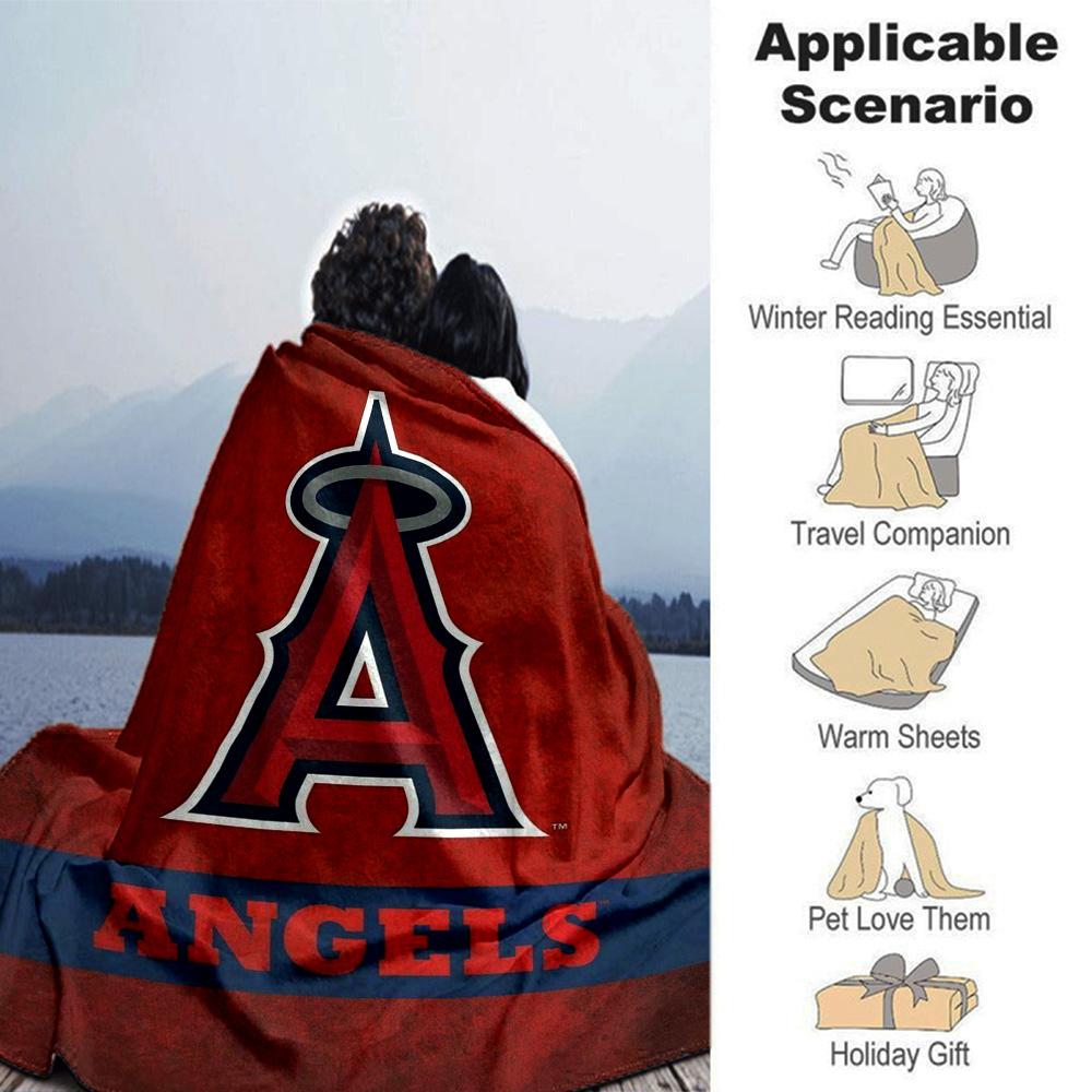Los Angeles Angels Print Flannel Blanket High Quality Warm Comfortable Cover for All Seasons Perfect for Gifts Home Decor