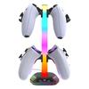 Headphone Holder Game Controller Holder PS5 RGB Headset Stand 9 Light Modes Controller Holder for PS5/PS4/Xbox/Switch Pro