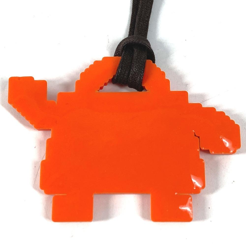 HERMES Kelly doll Bag Charm strap Key Holder rubber Orange