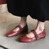 New Soft-soled Low-heeled Lazy Shoes Comfortable Cowhide Casual Single Shoes Low-top Shallow Mouth Non-slip Cowhide Tendon Sole Sheepskin Women's Sh
