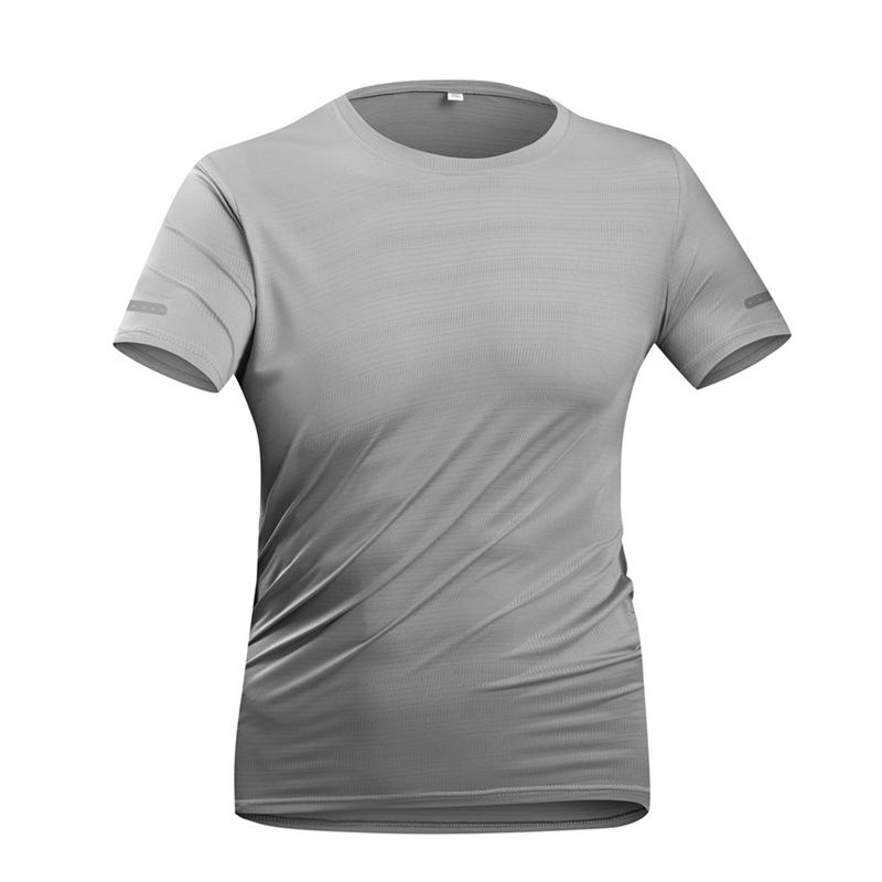 Camiseta de Seda de Hielo para Hombre Verano Ligera de Secado Rápido Camiseta Superior para Hombre Casual Ropa Deportiva Refrigerante, Transpirable, Corte Holgado Camisa de Manga Corta para Hombre