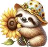 QT2078#15cm Sunflower Waterproof Scratch-Resistant Vinyl Stickers, Suitable for Cars, Laptops,  Trucks, Motorcycles, Windows