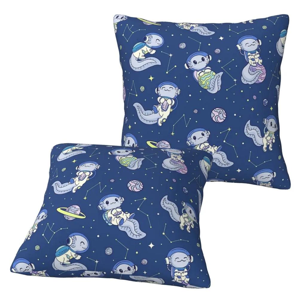 Just A Girl Who Loves Axolotls Space Axolotl 2 Pcs Square Pillowcase Pillow Cover Cushion Comfort Throw Pillow For Home Bedroom