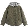 Western Style 2024 Autumn and Winter New Women Clothes Hood Round Neck Long Sleeve Warm Cotton-padded Jacket Jacket 8073246