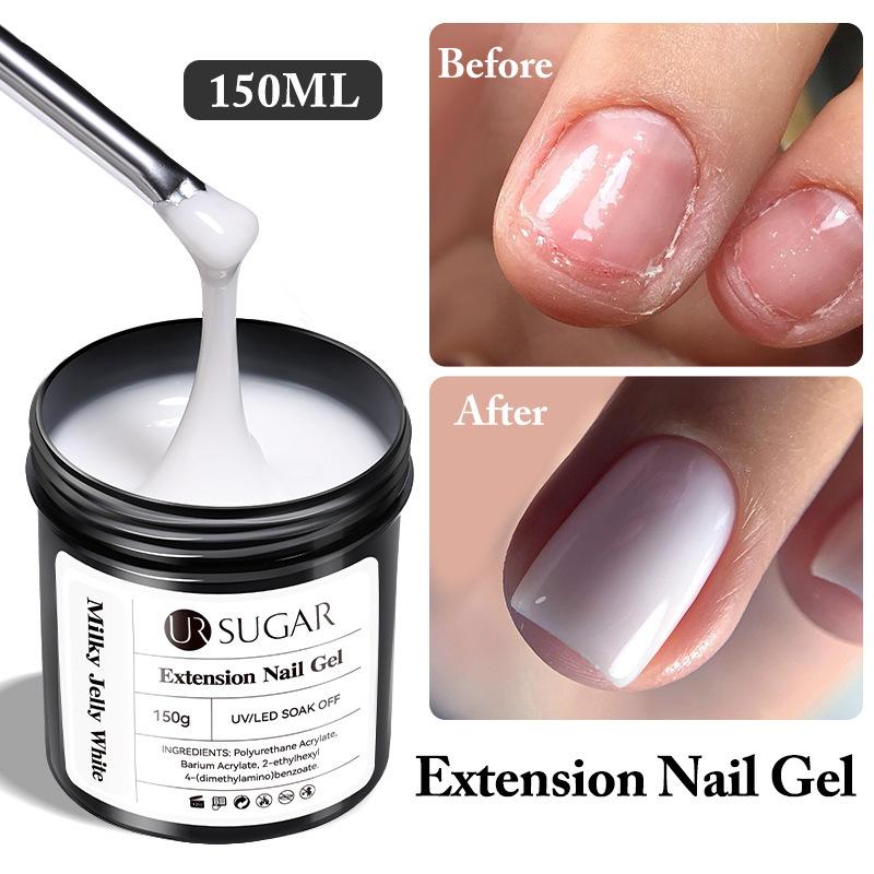 UR SUGAR Quick Nail Extension Gel 150g Großes Nachfüllflüssigkeit für Nagelkunst – Stark Langlebig Einfach anzuwenden