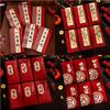 6 Pcs Chinese New Year Red Envelope Bronzing Hot Stamping Pocket for Best Wishes Wedding Party Decorations Traditional Red Color