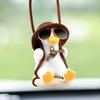 New Cute Duck Car Pendant Dangqiu Car Rearview Mirror Pendant Pendant Car Interior Accessories Women Perfume Handmade Duck