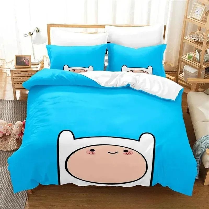 3D Print Adventure Time Finn Jake The Dog Face Bedding Set Boys Girls Twin Queen King Size Duvet Cover Pillowcase Bed boys Adult