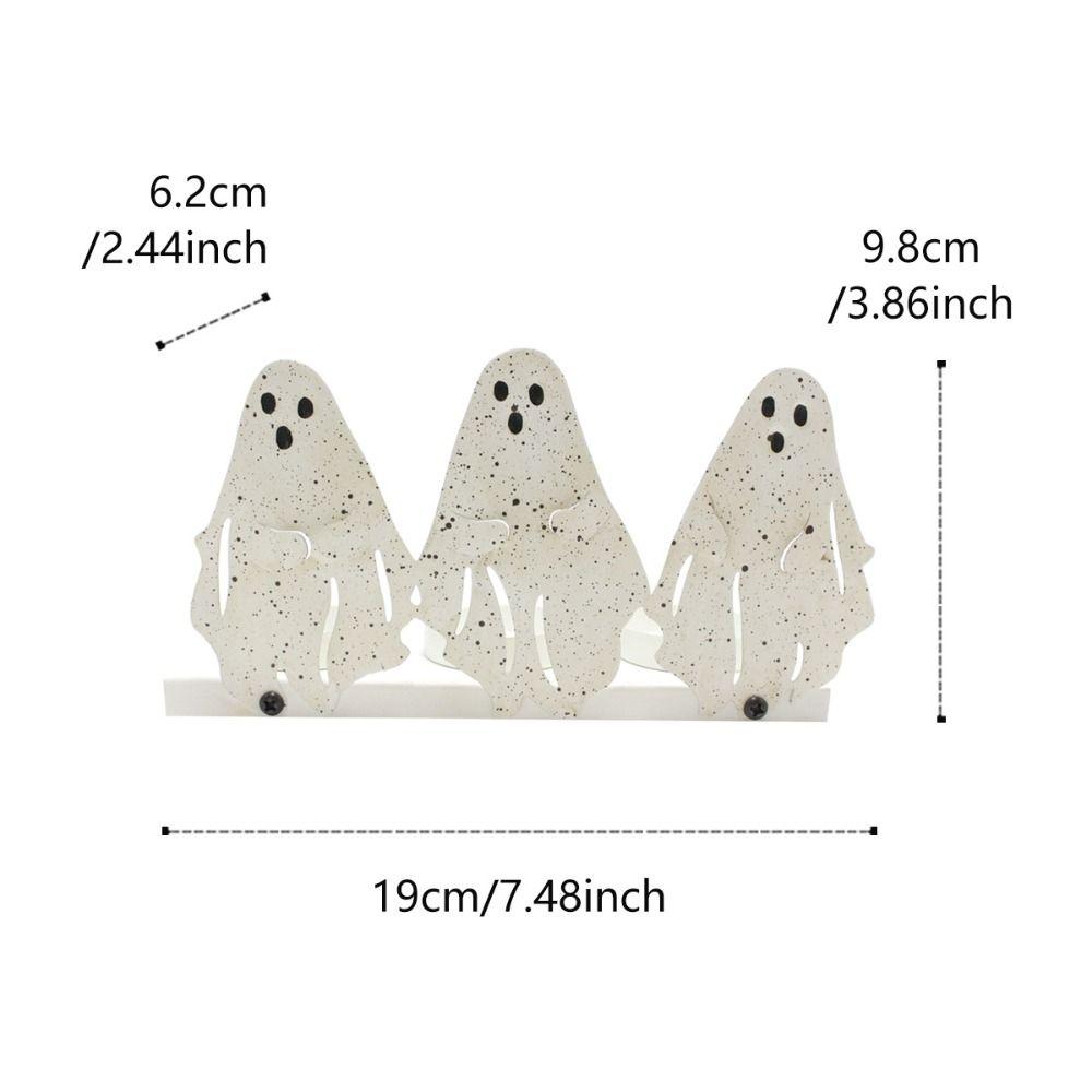 Portable Halloween Candle Holder Funny Halloween Ornament Party Decor Ghost Candle Stand Garden
