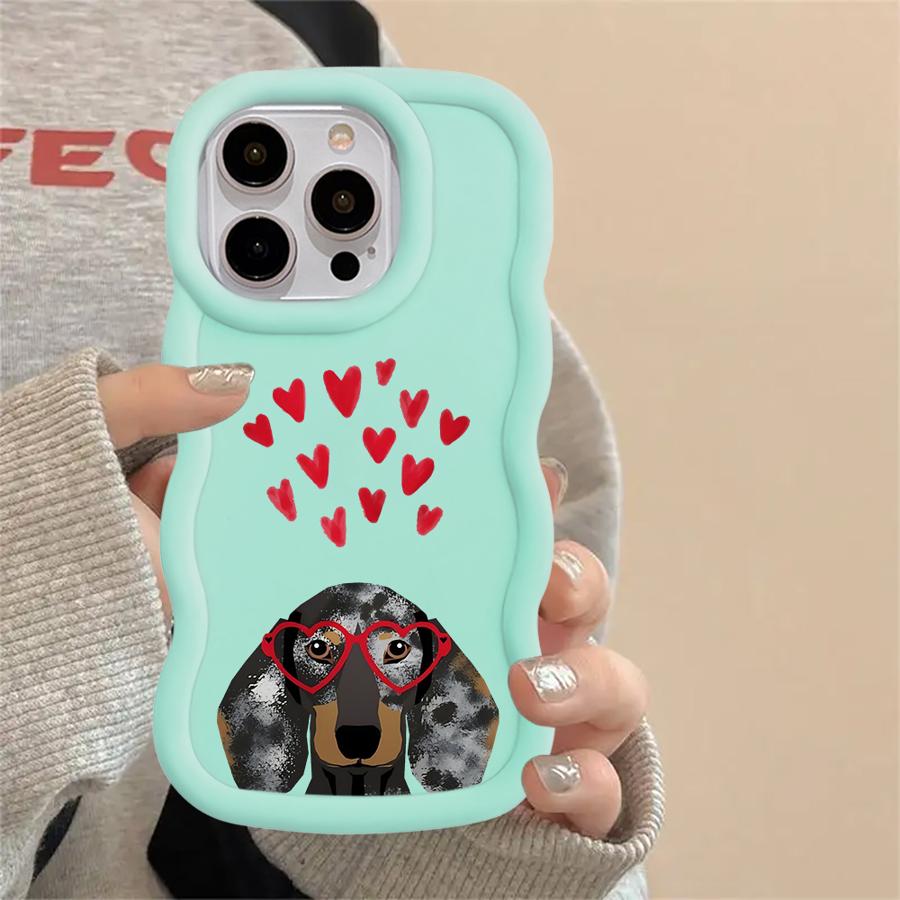 Case for iPhone 11 13 14 8 16 Pro Max 15 Plus 17 Air XR 12 Soft Phone Cover Interesting Dachshunds