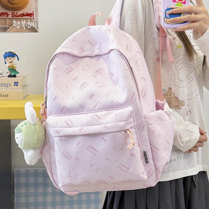 Schoolbag cute Korean version niche ins backpack college wind cartoon junior high school student student large capacity schoolbag backpack