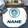 Custom Name MCFC Round Area Rug,Carpet Rug for Living Room Bedroom Sofa Playroom Decor,Non-slip Floor Mat