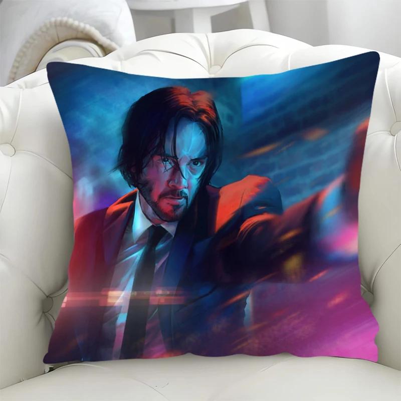 Sofa Cushion Cover 45x45cm John Wick Pillowcase 45*45 Pillow Cases for Bed Fall Decor Decorative Pillowcases 40x40 Lounge Chairs