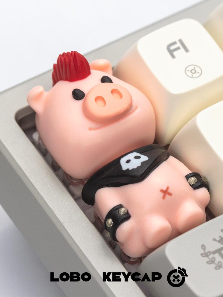 Animal Party  Keycaps Crocodile Tiger Otter Up And Down Key Resin Mechanical Keyboard Single Esc Animation Keycap Present