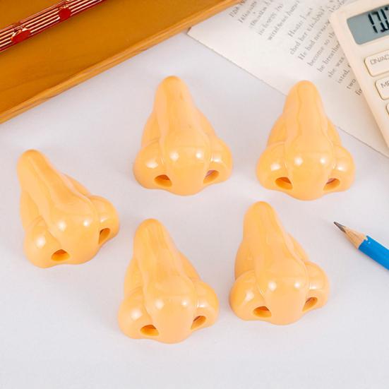 Creative Nose Pencil Sharpener Funny Pencil Cutting Tools Classroom Prank Prize Student Stationery Party Favor Gift for Kids Boys Girls