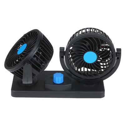 12-V-USB-Ventilator mit zwei Köpfen, 360 Grad drehbarer Tischventilator, 6,5 W, leistungsstarker Umluftventilator mit 2 Geschwindigkeiten