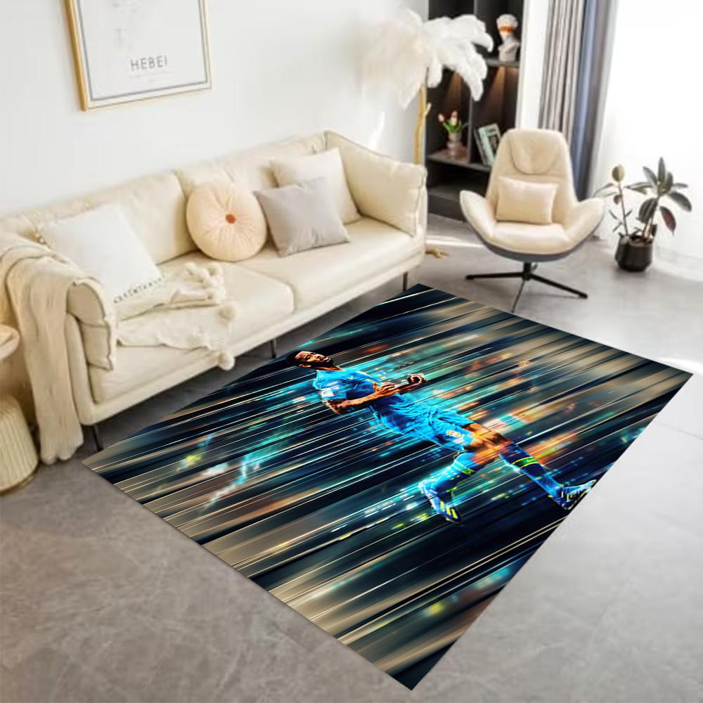 Soccer Player Action Carpet Design for Hallway Balcony Study room Dining Room Anti-slip Rug Decorate Offices Best for Christmas