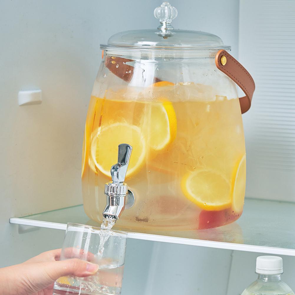 3L/5L Large Cold Kettle With Faucet In Refrigerator, Plastic Water Jugs Fruit Teapot Lemonade Bucket Drink Container For Fridge