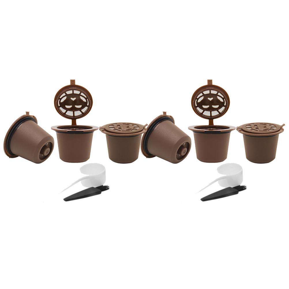3Pcs/Pack Refillable Reusable for Nespresso Coffee Capsule With 1PC Plastic Spoon Filter Pod For Original Line Siccsaee Filters