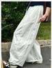Women's Japanese-Style White Casual Wide-Leg Pants, Plus Size, Loose Drapey Nine-Tenth Balloon Design for Chubby Girls - 2026 Collection