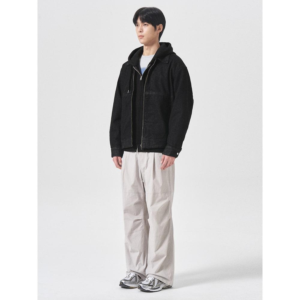 8seconds Collared Zip-Up Padded Denim Outerwear Black