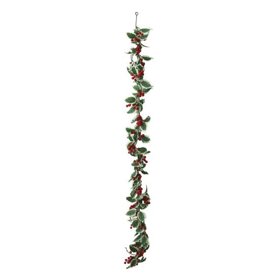 Christmas Garland Artificial Red Berry/Norfolk Pine Garland for Winter Fireplace Indoor Outdoor Holiday Decor