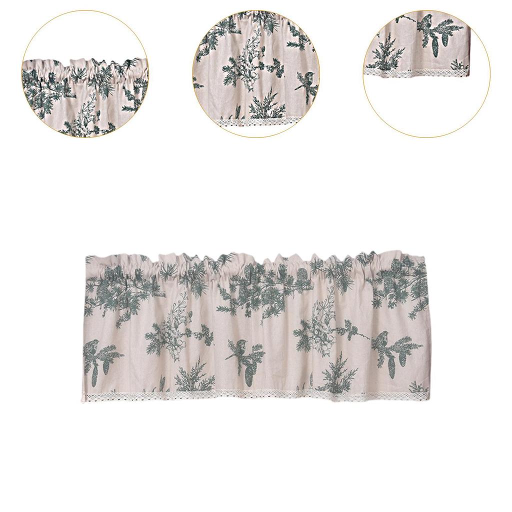 Valance Curtain Rod Pocket 54 X 24 Inch Decorative for Living Room Dorm Door