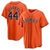 Unisex Embroidered Baseball Jersey Houston Astros 44 Alvarez Fan Style Cotton Sport Top