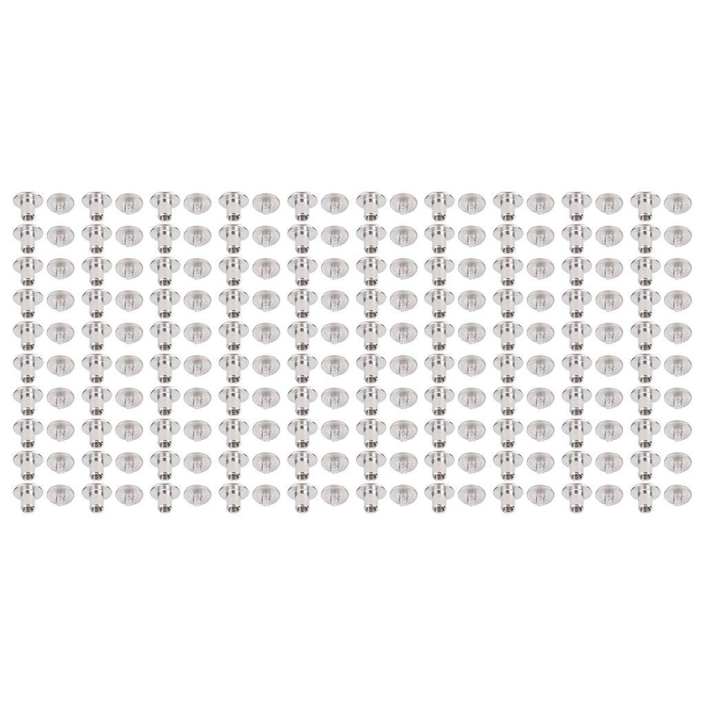 100 par 0,16x0,35x0,33 cala Zestaw nitów skórzanych M3 Nity i śruby ze stali nierdzewnej z okrągłym płaskim łbem