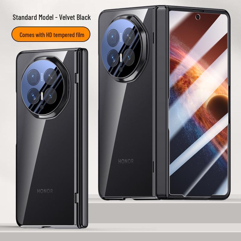 Compatible Honor Magic V6 Foldable Phone Case: Transparent Magnetic Charging, Full Coverage, Anti-Drop Protection.