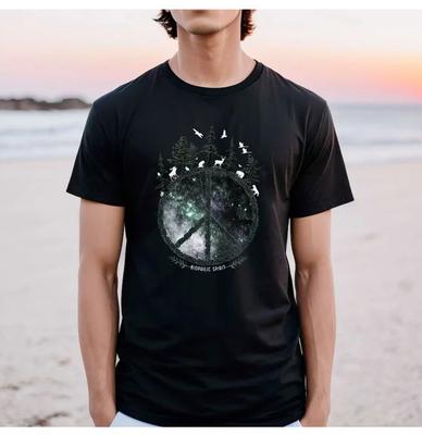 Νέο T-Shirt Βιοφιλικό Πνεύμα Σύμπαν Σημάδι Ειρήνης, Καλύτερο Δώρο Για Λάτρεις της Φύσης