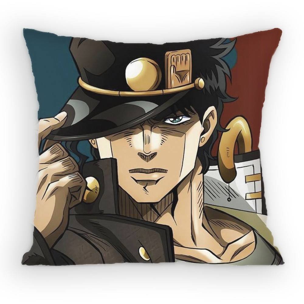 Anime JoJo Kujo Jotaro Pillow Case Sofa Living Room Bedroom Headboard Backrest Cushion Square Cushion Nap Time