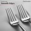 Cutlery (Set of 6, Stainless Steel Sliver Forks Set), 100% Food Grade, Non Toxic, Anti-Rust, Dishwasher Safe, Perfect Gifting Set for All Occasions