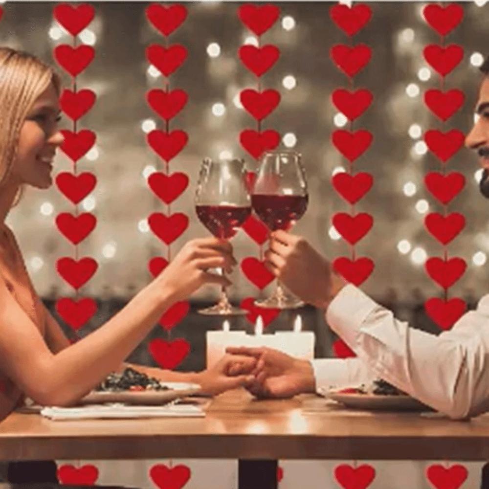 DIY Love Flower Hanging Curtain Romantic Wedding Love Pulling Heart Hanging Decoration  Mothers Day