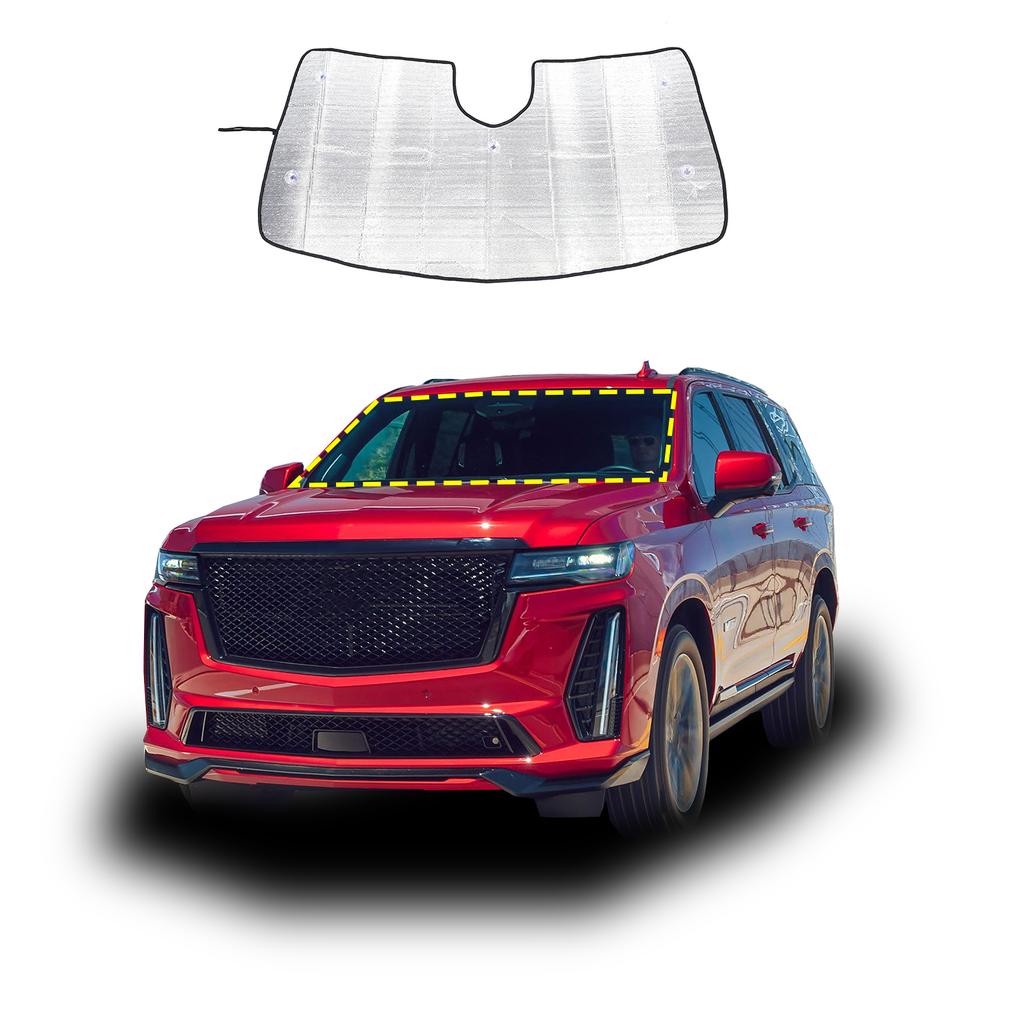Car Sun Shade Windshield Window Sunshade Cover For Cadillac Escalade 21-24
