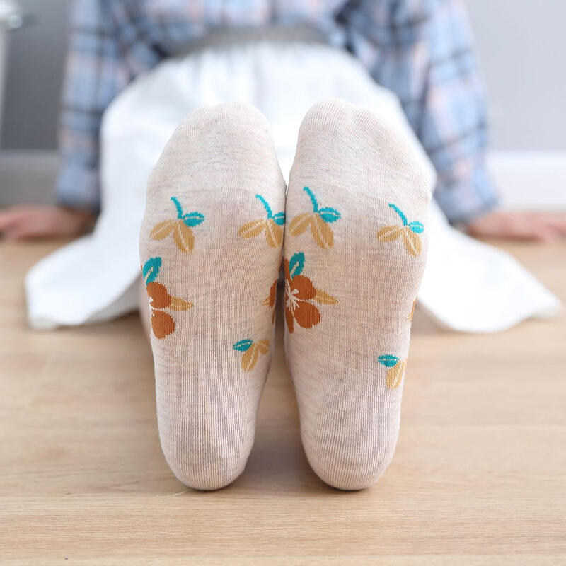 10 Pairs of Women's Hibiscus Flower Fake Socks