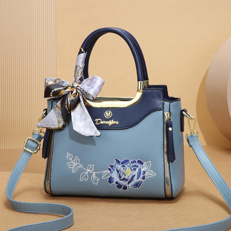 Bags, Women's Messenger Bags, New Chinese Style Mother Bags, 2025 New Embroidered Middle-aged Handbags, One-shoulder Handbags