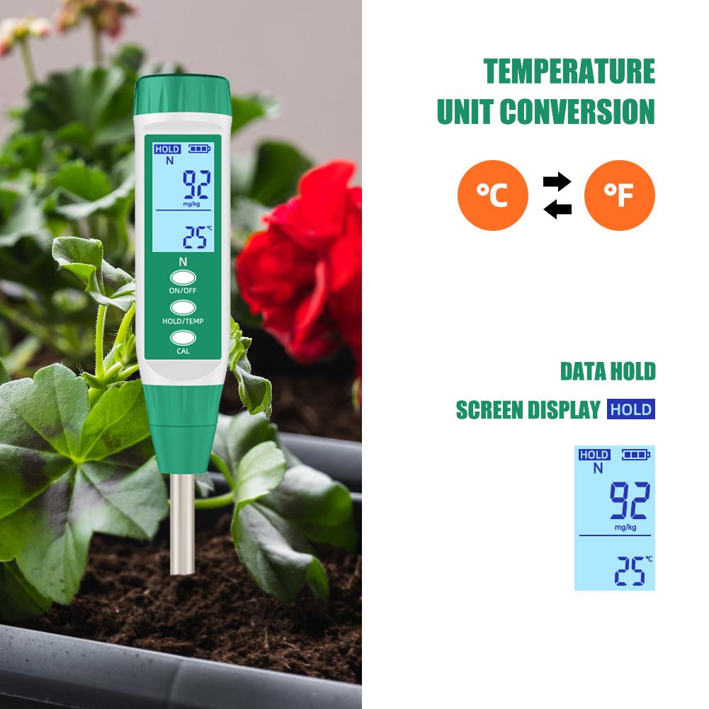 Digital Soil Nitrogen Tester Rapid N/P/K Fertility Analyzer Portable Soil Meter For Agriculture Farm Garden Fertilizer Testing