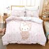 KT cat Hello Kitty ebay three-piece cartoon print bed sheet quilt cover 3D digital printing kit
