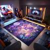 1PC Custom Name Fantasy Axolotl Night Theme Floor Mat Ideal for Living Room, Game Rooms, Office, Bedroom,Floor Mat Playful Design