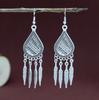 Vintage Bohemian Earrings Female Pop Versatile Fringed Earrings Minority Wind Leaf Ear Jewelry