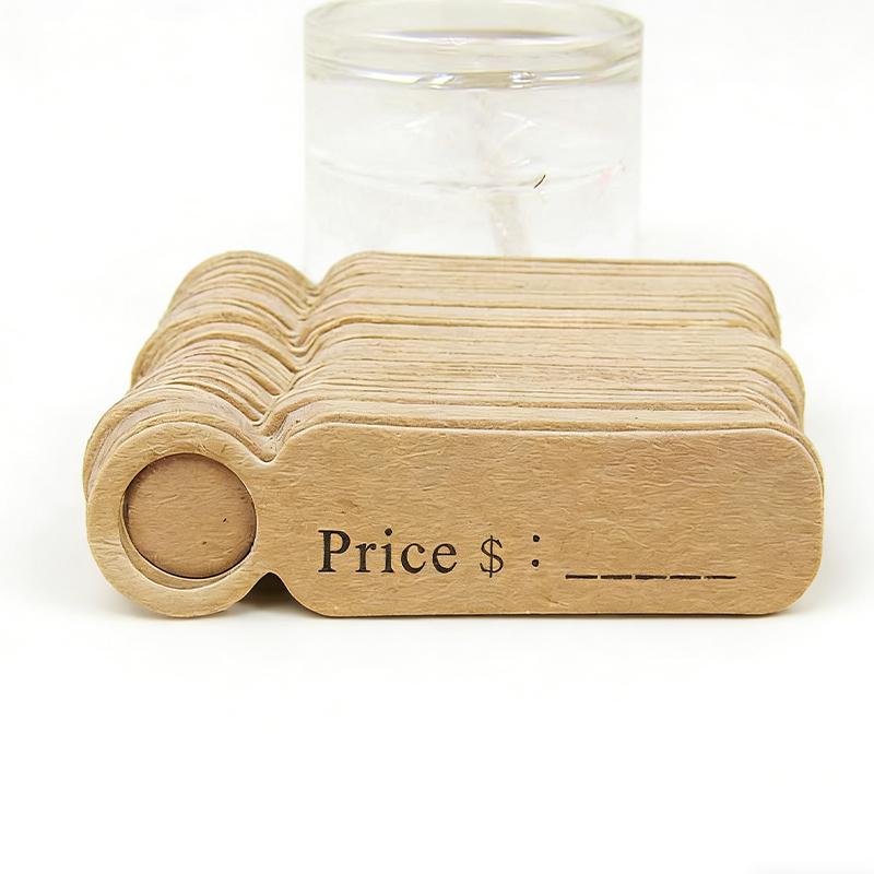 100Pcs/Lot Price Tags Kraft Paper Lables For Diy Jewelry Retail Price Tags Handmade Clothes Size Tags Store Hang Lables