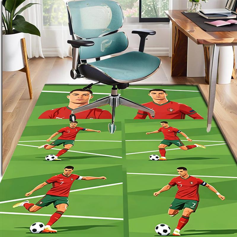 Cristiano Ronaldo Pattern Rug, Indoor/Outdoor Mat, for Picnic, Gameroom, Bedroom, Office, Living Room, Home Decor Carpet, Birthday Gift