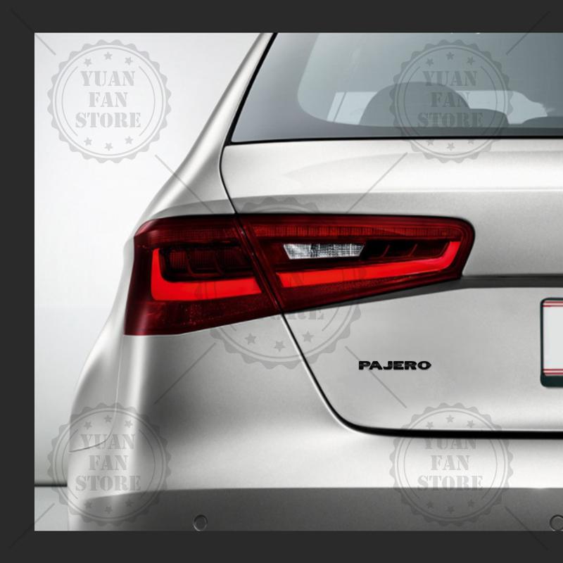 Cwlsev1 1PCS Lettre Métallique Pour Pajero Mitsubishi Emblème 3D Autocollants de Coffre Arrière de Voiture Insigne Lettres Capot Avant Accessoires Auto Style